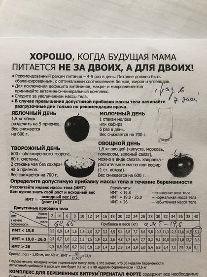 Разгрузочный дни для беременных 45