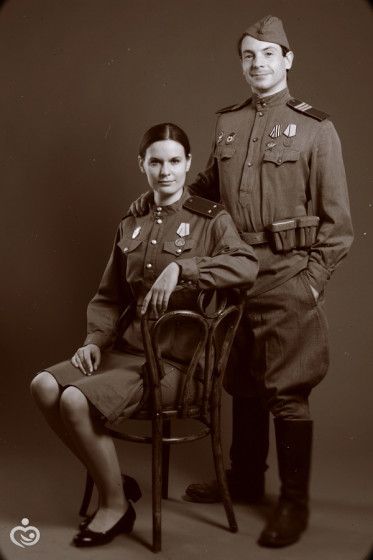 Фотосессии ко дню Победы в стиле 40-50-х годов