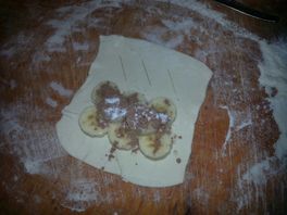 Слойки с бананами, рецепт Слойки с бананами, рецепт